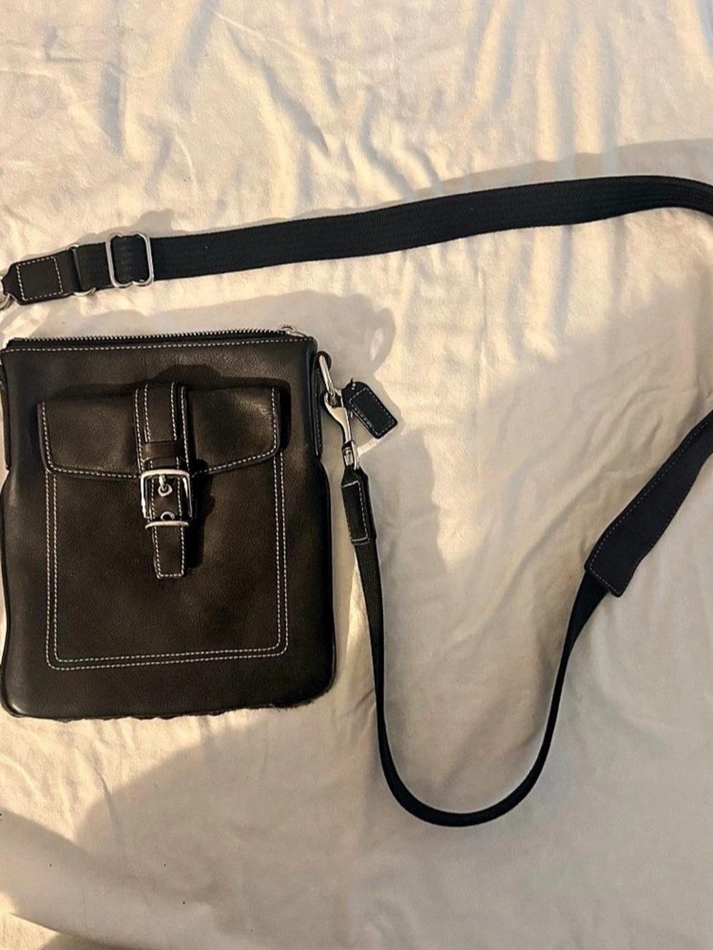 Coach Chelsea Slim Messenger Crossbody Bag Black
